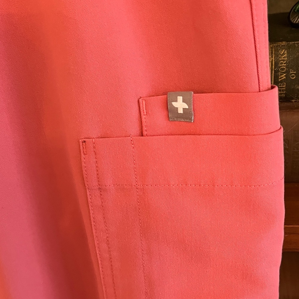 Figs Women's Pulmonary Pink Cargo Scrub Pants - Picture 3 of 9